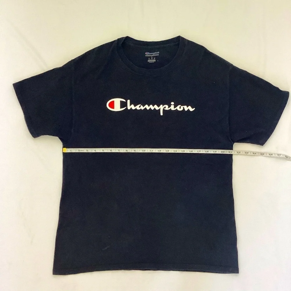Champion Authentic Athleticwear Classic Logo T-Shirt Black Men's Large L - Picture 6 of 6